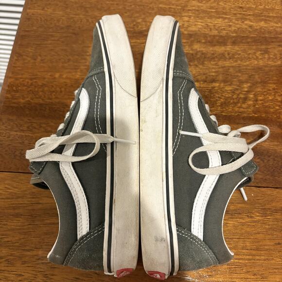 Vans Old Skool Shoes Mens Sz 5.5 Womens 7 Olive Green Suede Canvas Skate Casual - Picture 7 of 9
